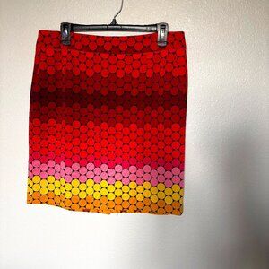 Premise size 12 red, pink, yellow, orange ombre skirt